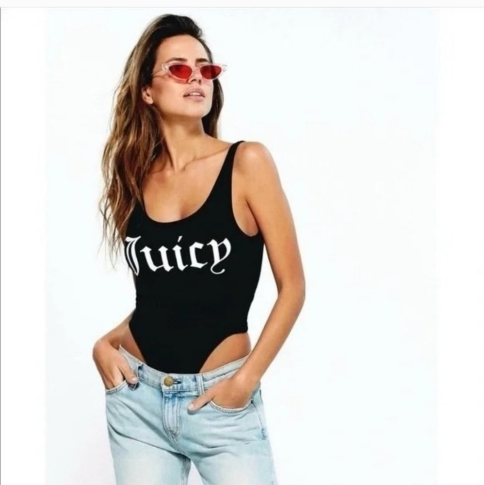 Juicy couture bodysuit NWT black label-- small